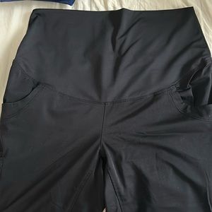 Maternity scrub pants black